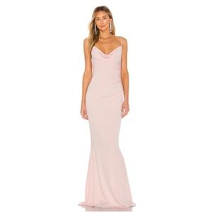 Katie May Surreal Ruched Side Gown in Blush